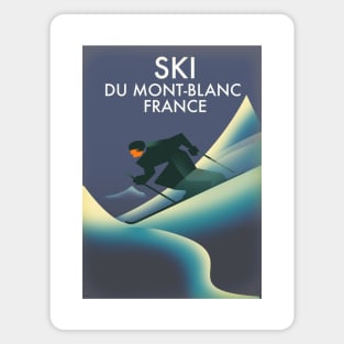 Ski Mont Blanc France Magnet